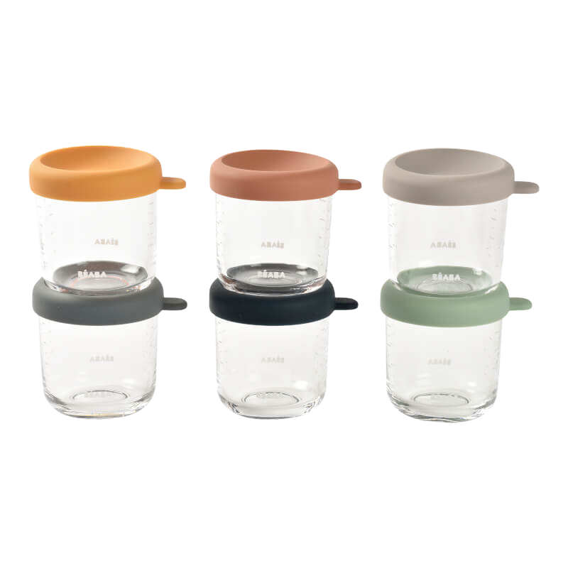 Beaba Glass & Silicone Containers 6 Pack - 250ml