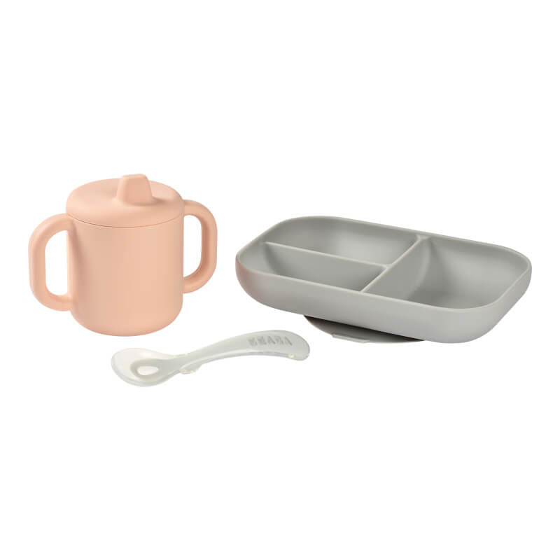 Beaba Silicone Learning Meal Set - Pink