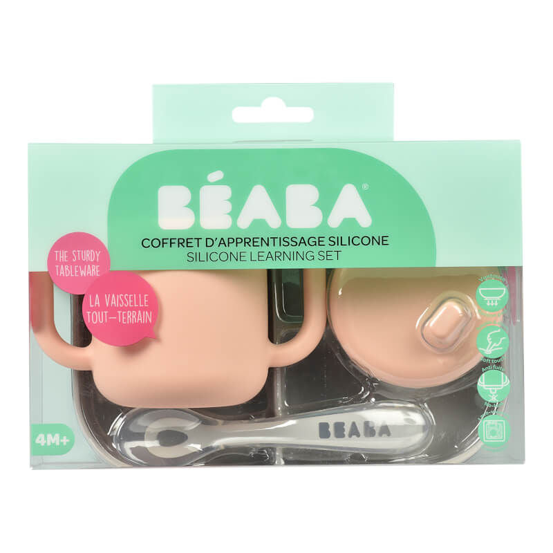 Beaba Silicone Learning Meal Set - Pink