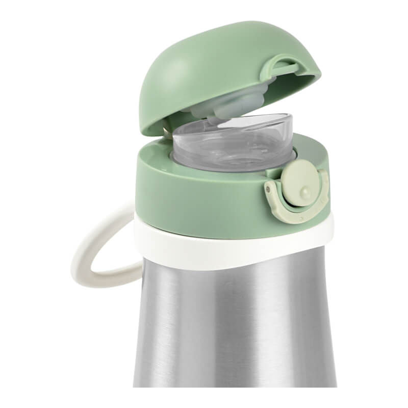 Beaba Stainless Steel Spout Bottle 350ml - Sage Green