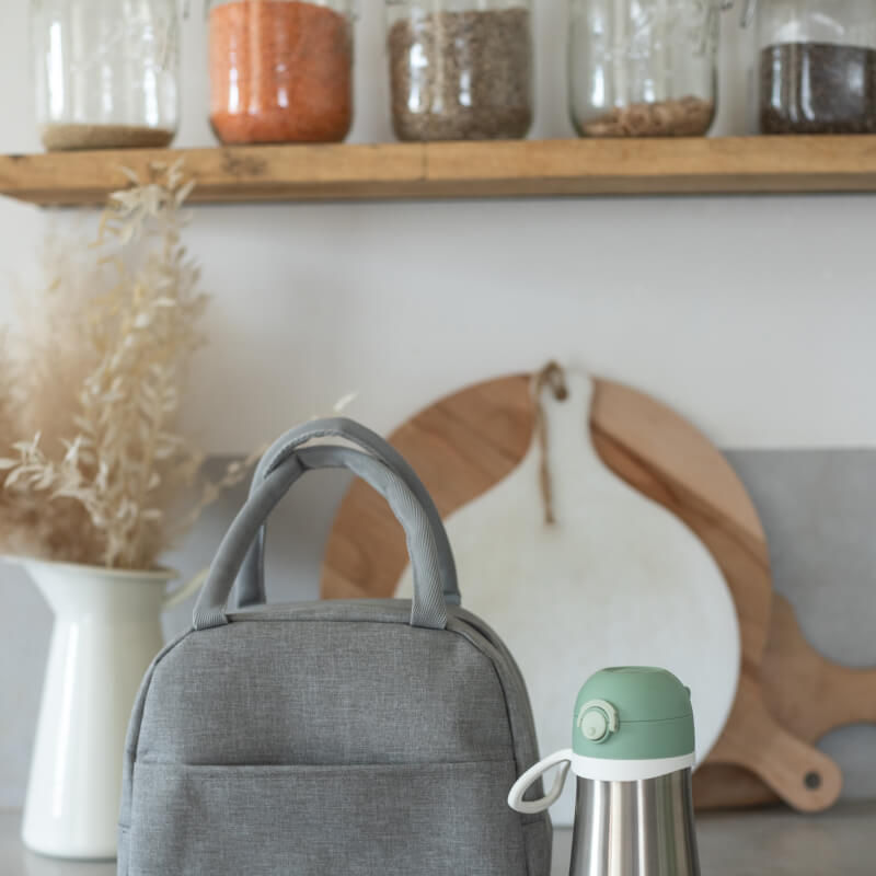 Beaba Stainless Steel Spout Bottle 350ml - Sage Green