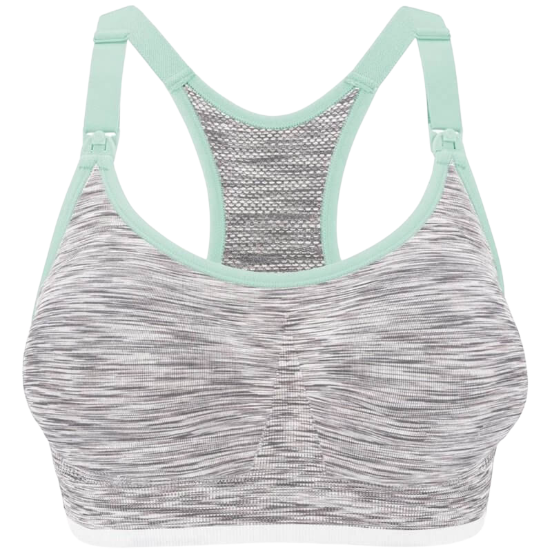 Bravado Designs Body Silk Seamless Rhythm Nursing Bra - White Grey Spacedye
