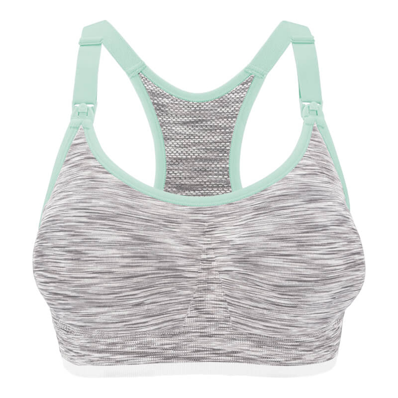 Bravado Designs Body Silk Seamless Rhythm Nursing Bra - White Grey Spacedye