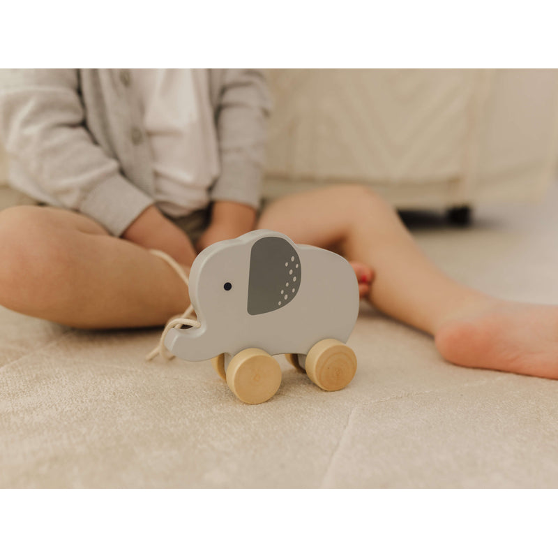 Wooden Elephant Pull Along Toy