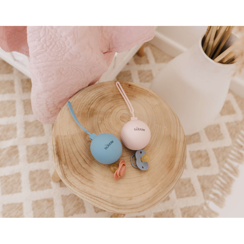 Bubble Silicone Pacifier Holder - Blue