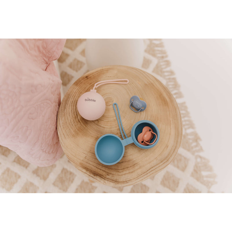 Bubble Silicone Pacifier Holder - Blue