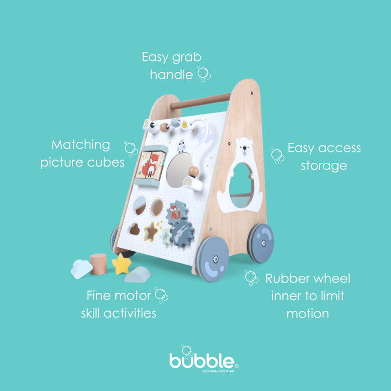 Bubble Wooden Activity Play Walker