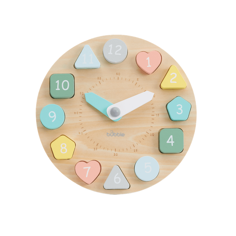 Bubble Wooden Learning Clock
