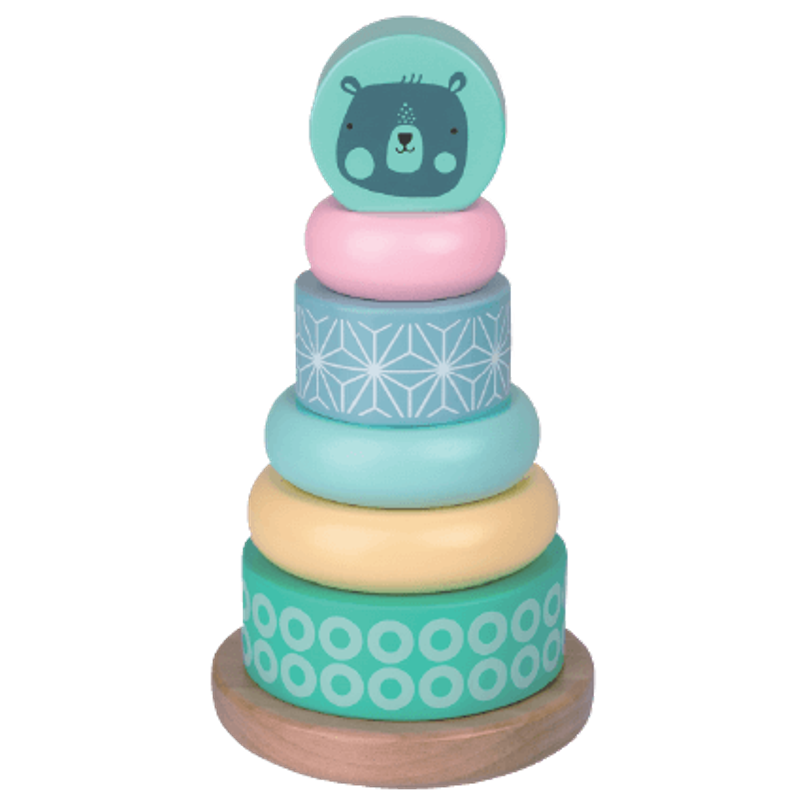 Bubble Wooden Stacking Rings