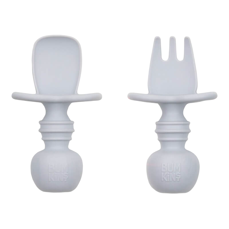 Bumkins Silicone Chewtensils - Grey
