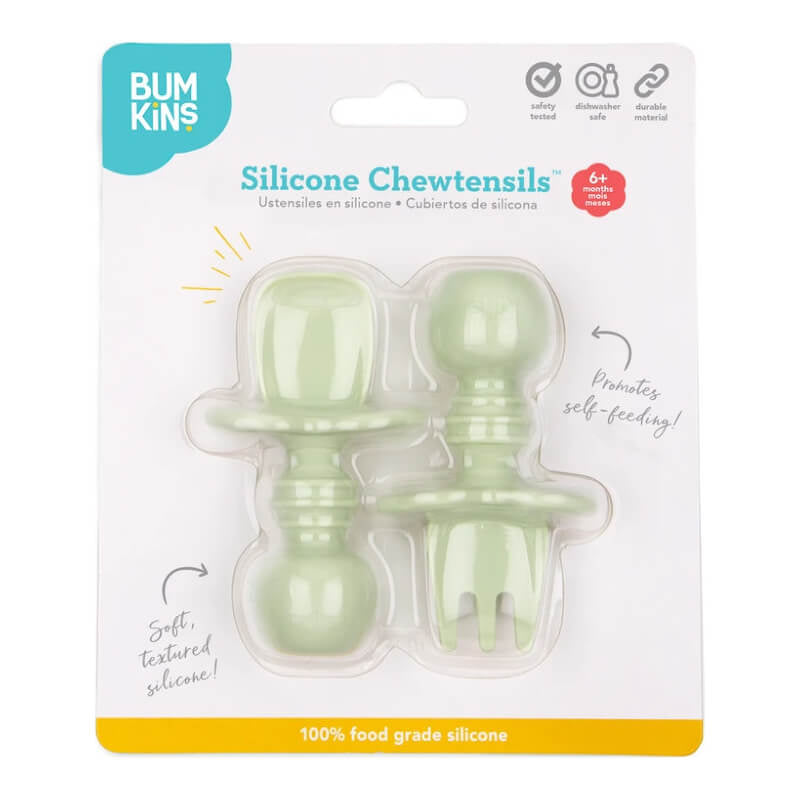 Bumkins Silicone Chewtensils - Sage