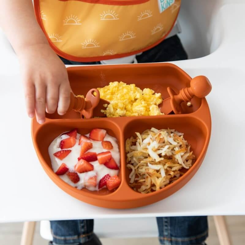 Bumkins Silicone Suction Plate - Clay
