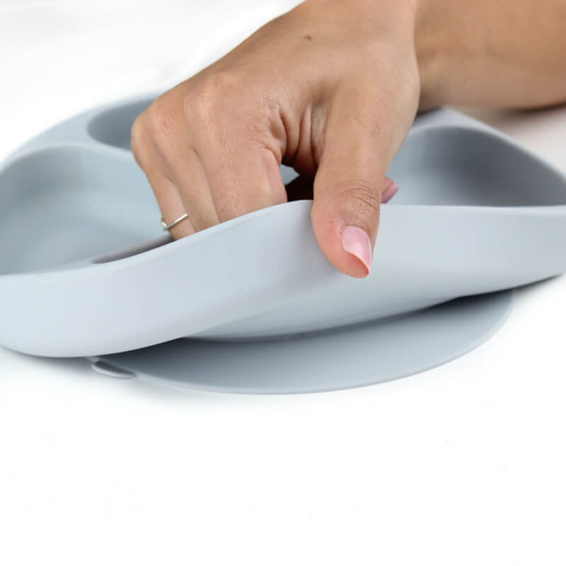 Bumkins Silicone Suction Plate - Grey