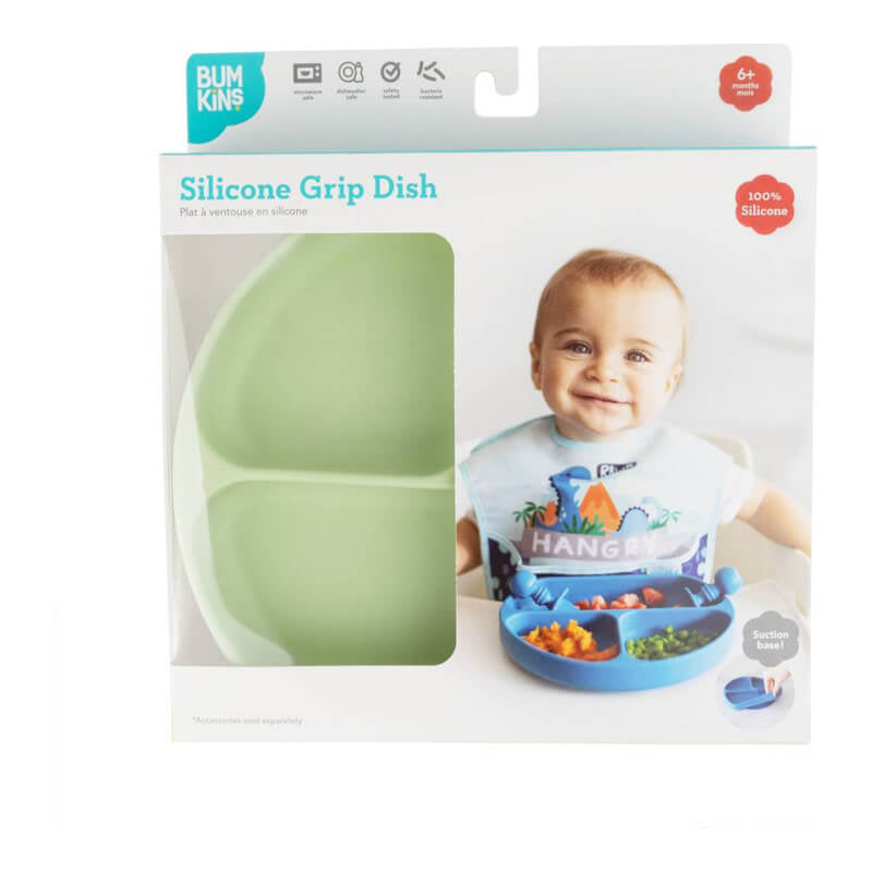 Bumkins Silicone Suction Plate - Sage