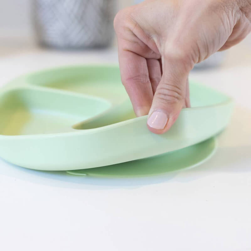 Bumkins Silicone Suction Plate - Sage