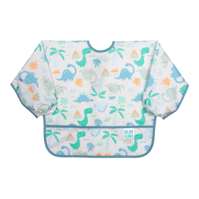 Bumkins Waterproof Sleeved Bib - Dinosaurs