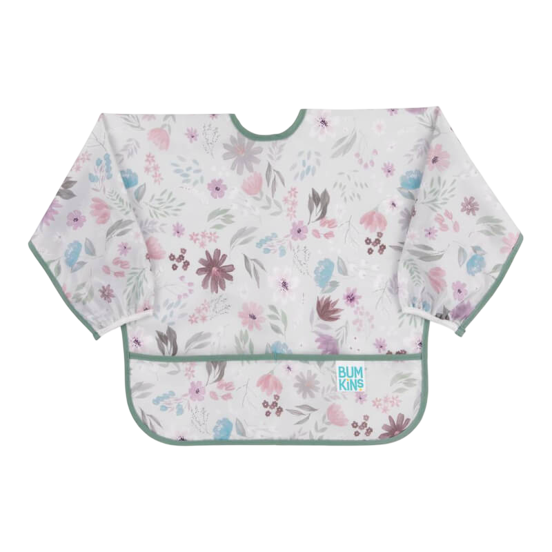 Bumkins Waterproof Sleeved Bib - Floral