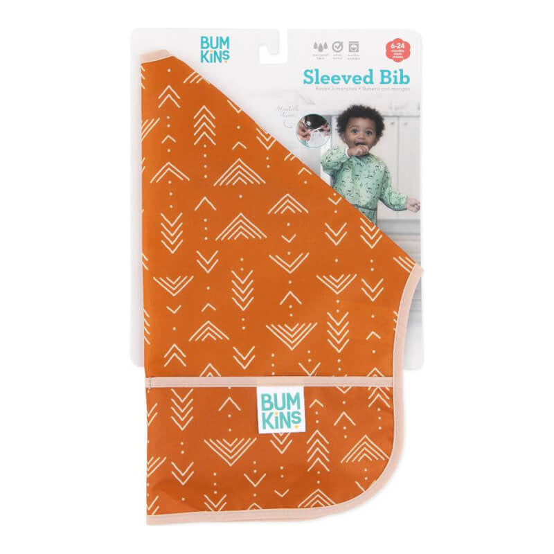 Bumkins Waterproof Sleeved Bib - Grounded