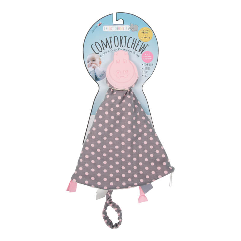 Cheeky Chompers Comfortchew - Polka Dot Pink