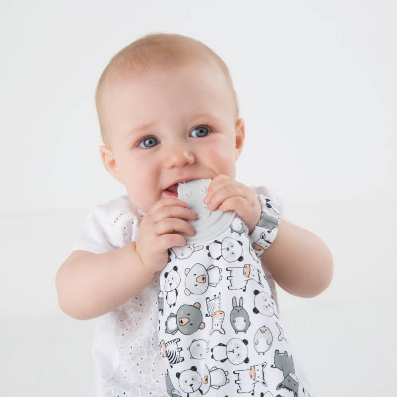 Cheeky Chompers Comfortchew Baby Comforter with Teether - Panda Pals