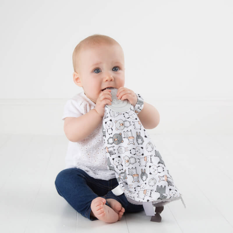 Cheeky Chompers Comfortchew Baby Comforter with Teether - Panda Pals