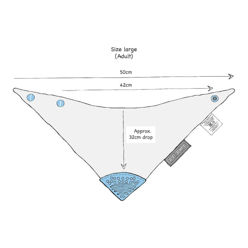 Cheeky Chompers Neckerchew - Navy Large