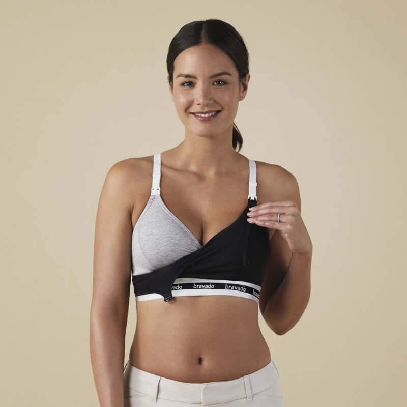 Bravado Designs Clip and Pump Sustainable Hands-Free Nursing Bra Accessory - Black
