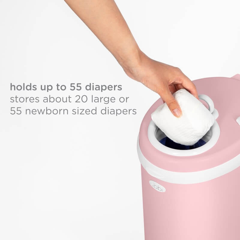 Ubbi Nappy Bin - Matte Pink