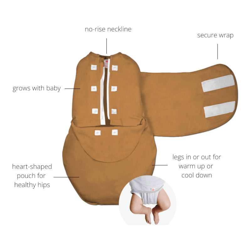 Embe Starter Swaddle - Burnt Orange Sand