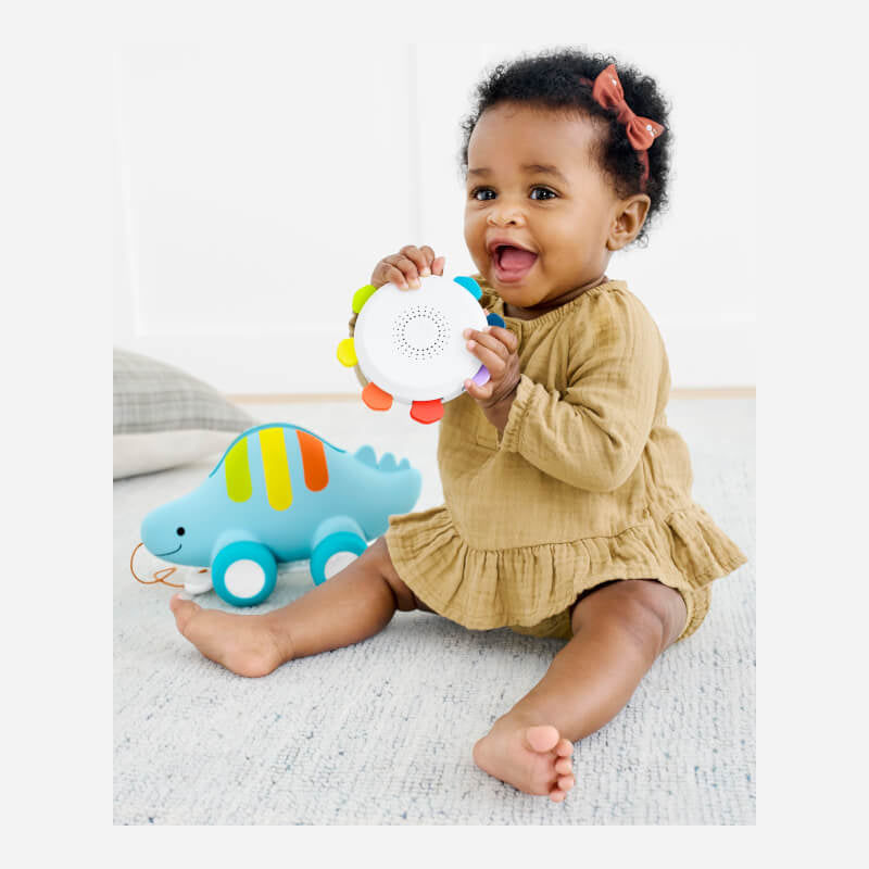 Skip Hop Explore & More Dinosaur 3-In-1 Baby Musical Pull Toy