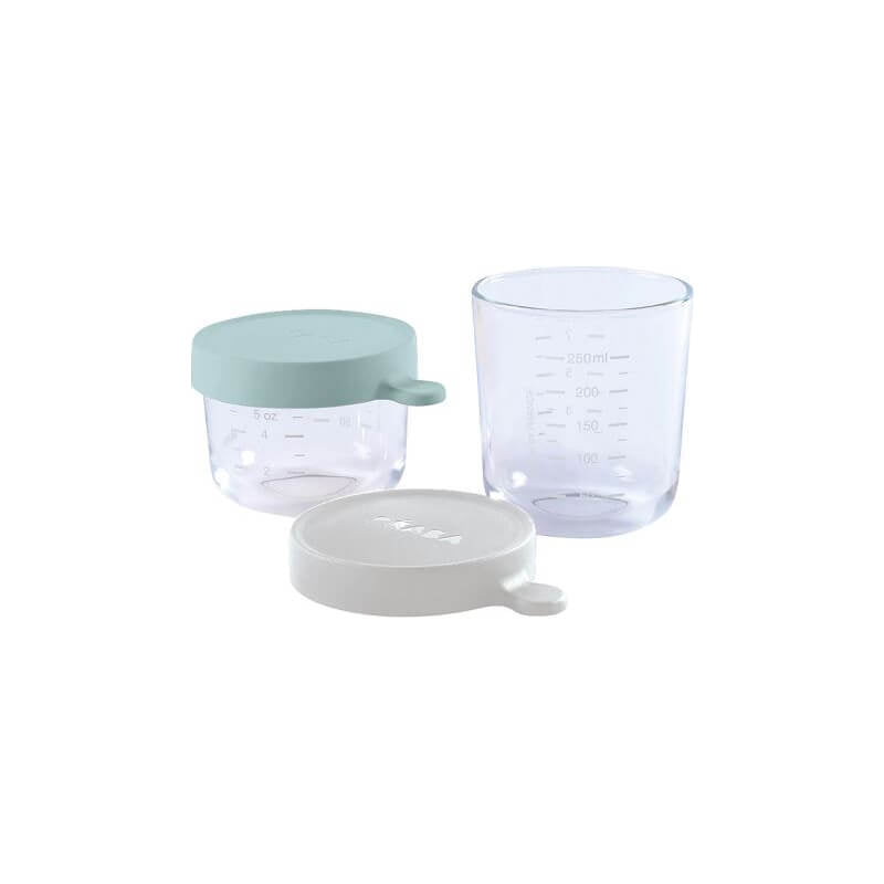 Beaba Glass & Silicone Containers 2 Pack 150ml & 250ml