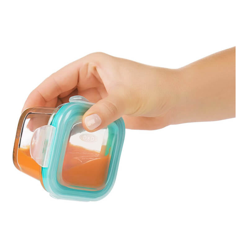 OXO Tot Glass Baby Blocks™ - Teal 4x4oz