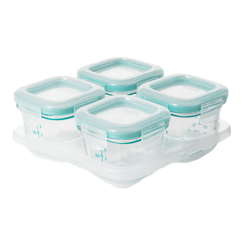 OXO Tot Glass Baby Blocks™ - Teal 4x4oz