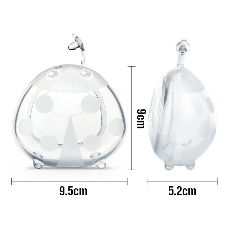 Haakaa Ladybug Silicone Breast Milk Collector with Caramel Storage Bag