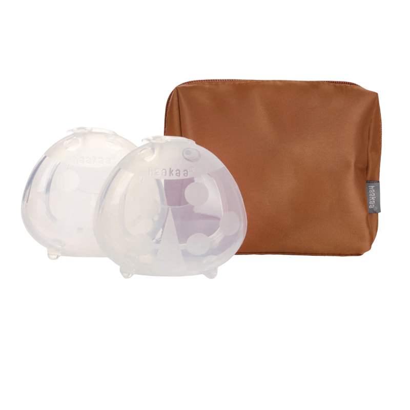Haakaa Ladybug Silicone Breast Milk Collector with Caramel Storage Bag