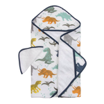 Little Unicorn Hooded Towel & Wash Cloth - Dino Friends