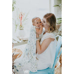 Little Unicorn Muslin Swaddle - Blue Windflower