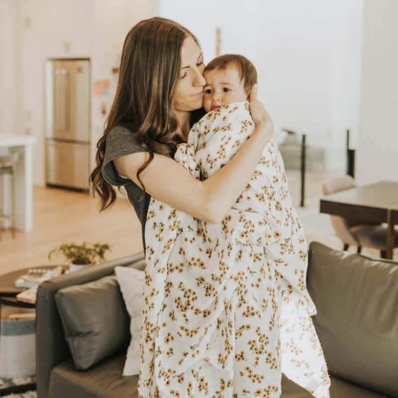 Little Unicorn Muslin Swaddle - Ditzy Sunflower