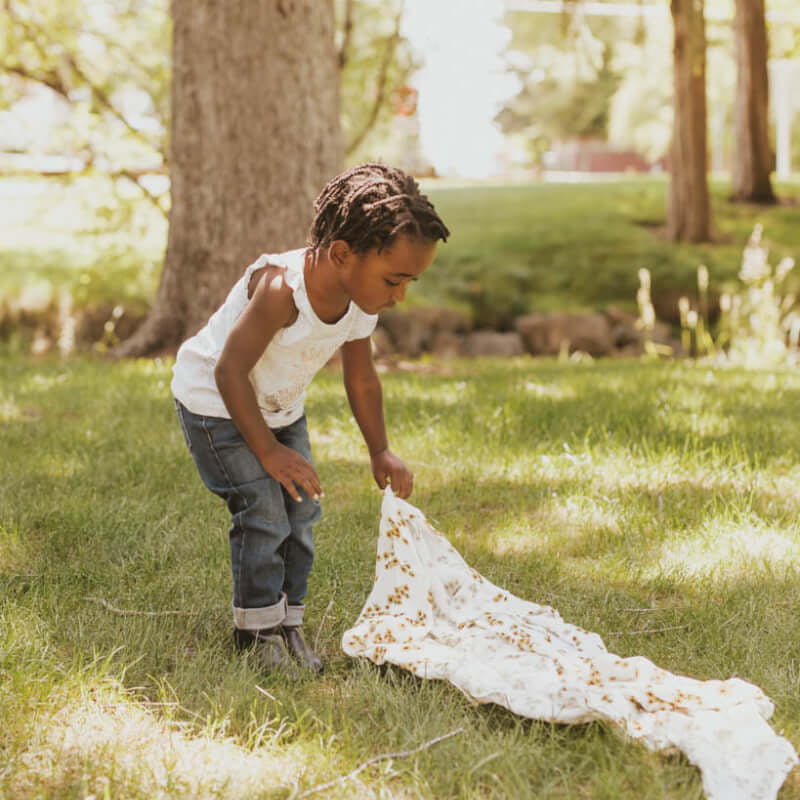 Little Unicorn Muslin Swaddle - Ditzy Sunflower