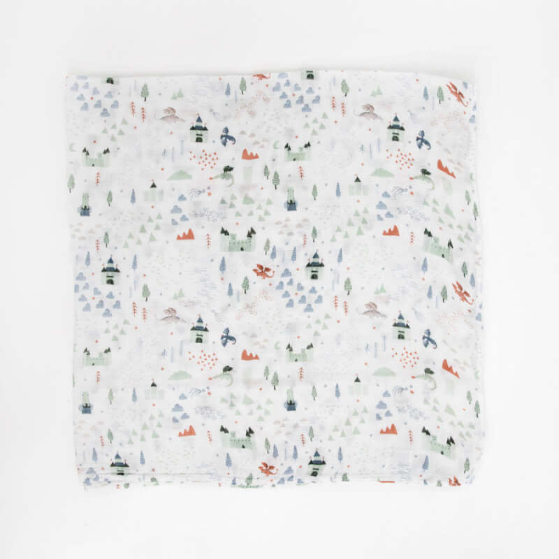 Little Unicorn Muslin Swaddle - Dragon Days