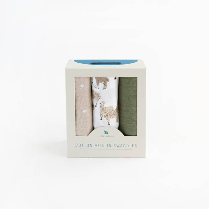 Little Unicorn Muslin Swaddle Set - Llama Llama