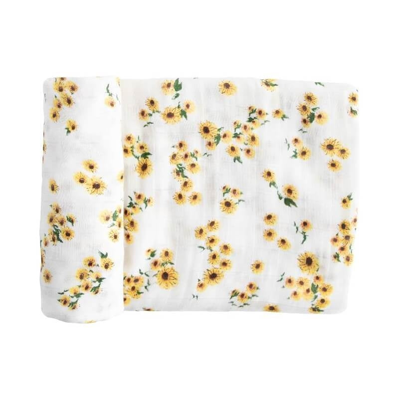 Little Unicorn Muslin Swaddle - Ditzy Sunflower