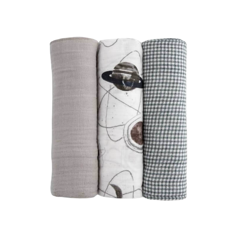 Little Unicorn Muslin Swaddle Set - Planetary