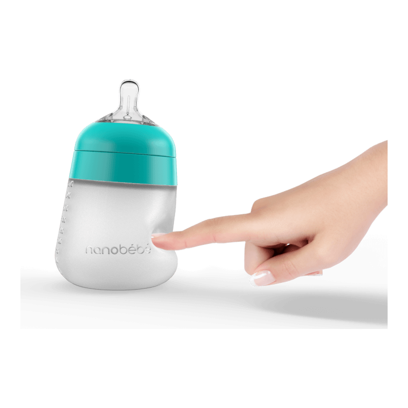 Nanobebe 150ml Flexy Silicone Bottles - White