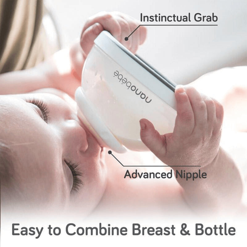 Nanobebe Breastmilk Bottle - Gray