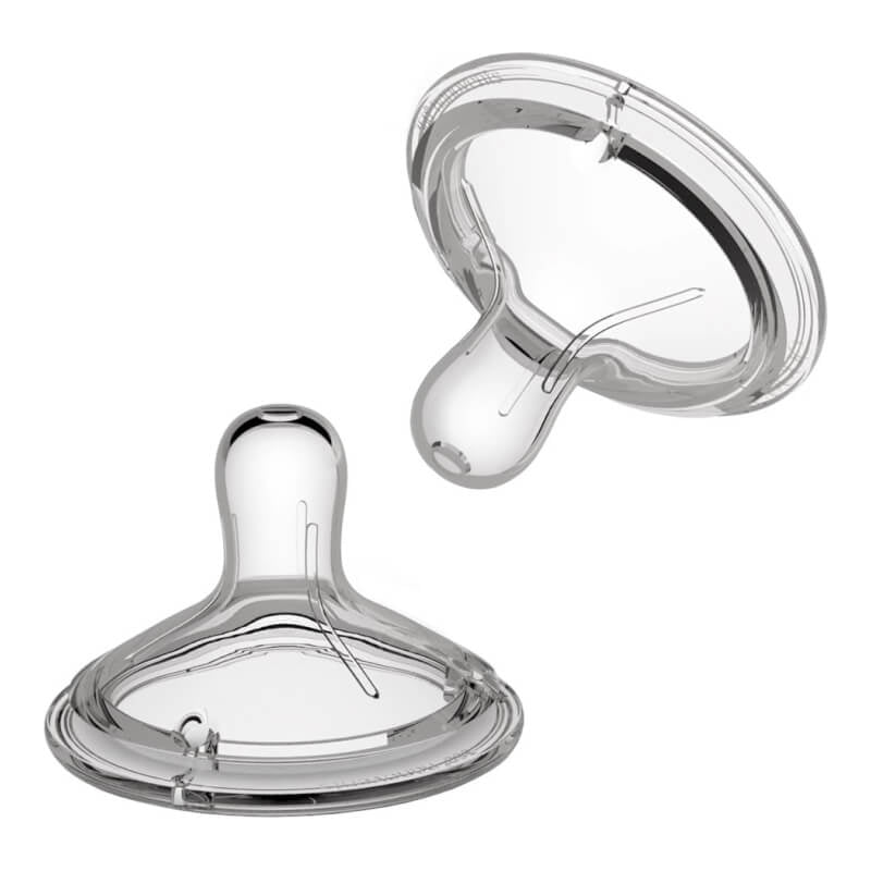 Nanobebe Silicone Teats Twin-Pack - Medium Flow