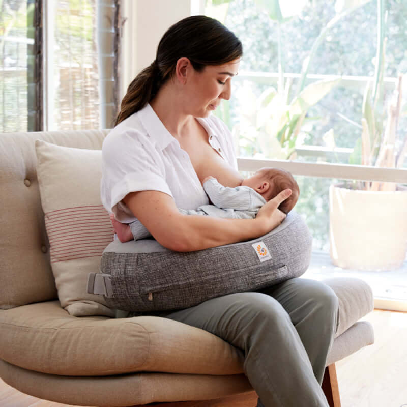 Ergobaby Natural Curve Nursing Pillow with Strap - Grey