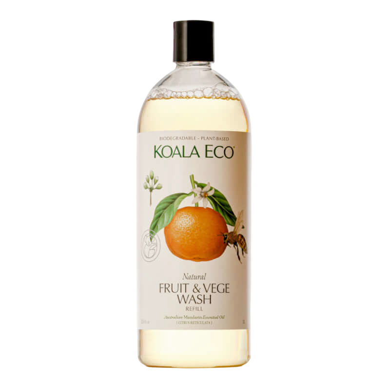 Koala Eco Natural Fruit & Vege Wash - Mandarin 1L Refill