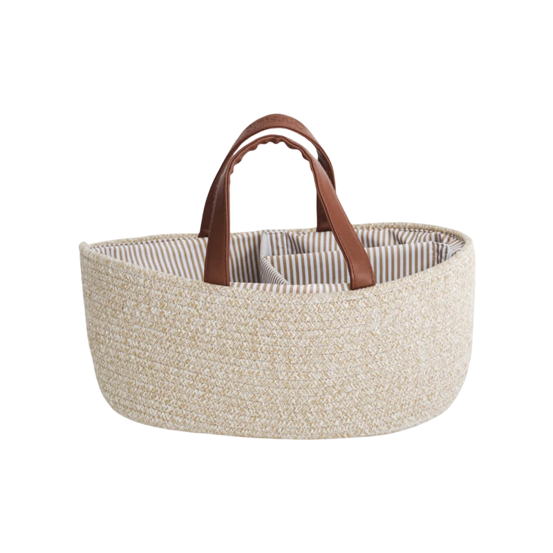 Nestling Nappy Caddy - Dark Natural Melange