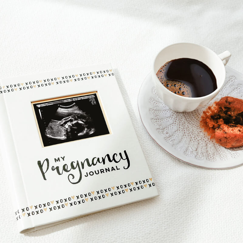 Pearhead Pregnancy Journal - Black/White/Gold